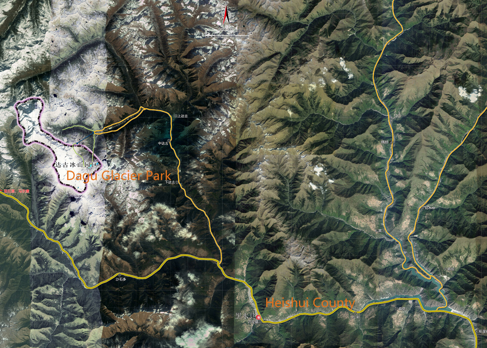 Dagu Glacier Map