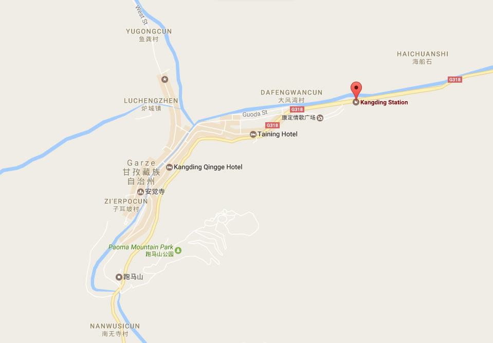 Kangding Bus Station Location