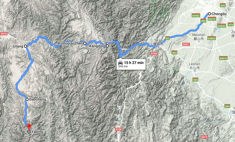 Daocheng Yading Maps